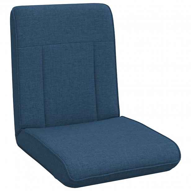 vidaXL Nastavitelná podlahová židle Modrá Textil