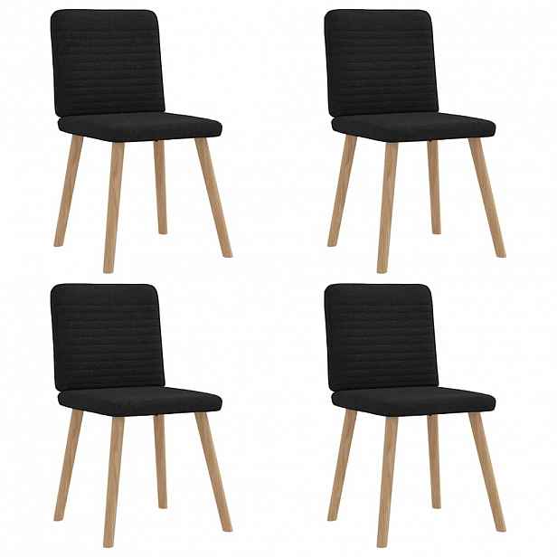 vidaXL Jídelní židle 4 ks černé textil