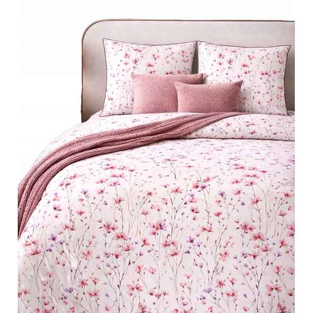 Povlečení elegantní s Malovanými Květy perkál 220x200 let jemné