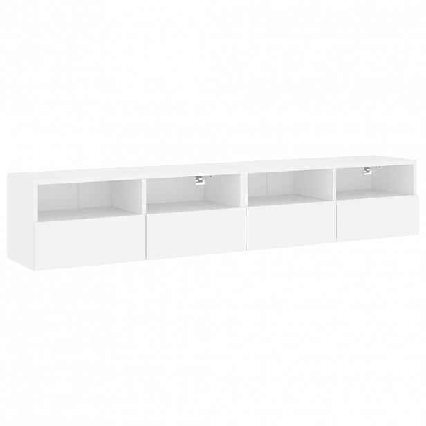 vidaXL Nástěnné TV skříňky 2 ks bílé 80 x 30 x 30 cm kompozitní dřevo