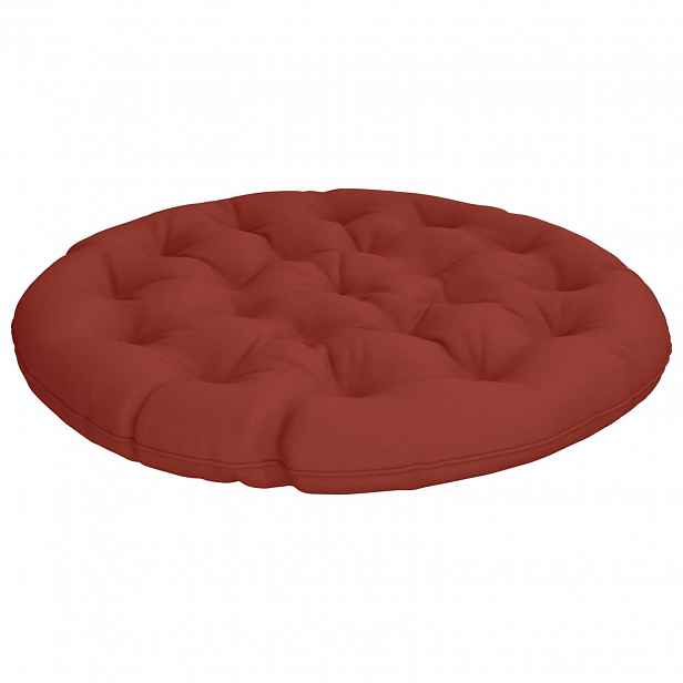 vidaXL Polštář na papasan VIANEN 100% polyester Červená Ø 120 x 12 cm