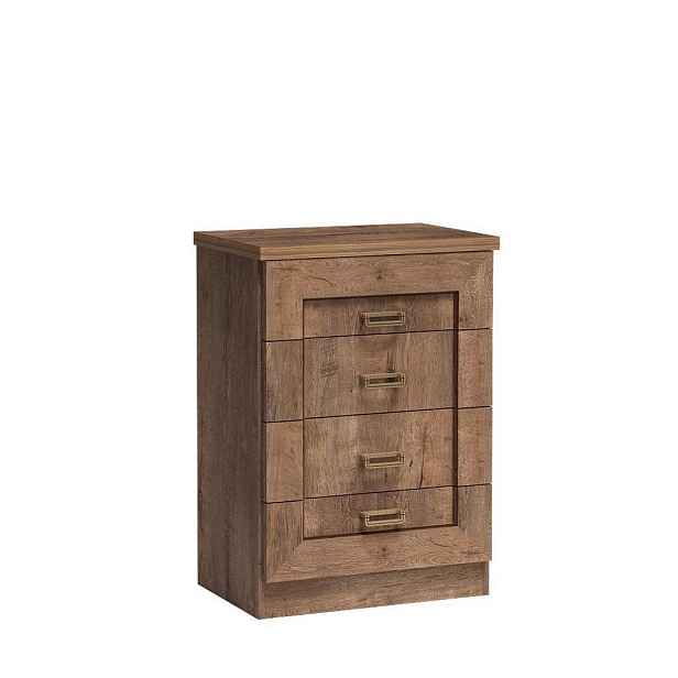 MASSENO KOMODA UDINE, 63/90/44 cm se 4 zásuvkami a dvířky, bronzová