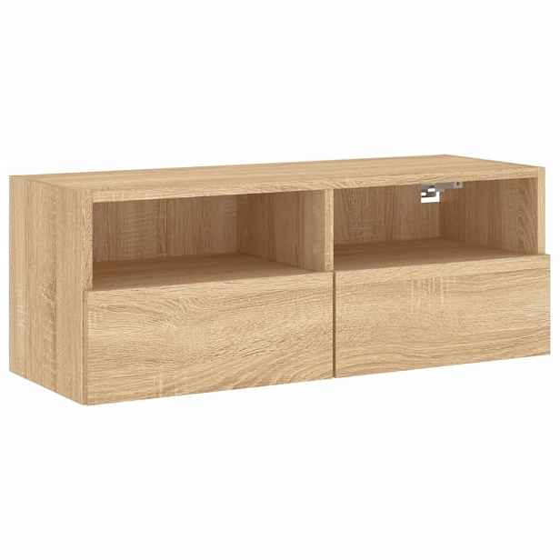 vidaXL Nástěnná TV skříňka dub sonoma 80 x 30 x 30 cm kompozitní dřevo