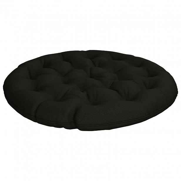 vidaXL Polštář na papasan VIANEN 100% polyester Černá Ø 120 x 12 cm