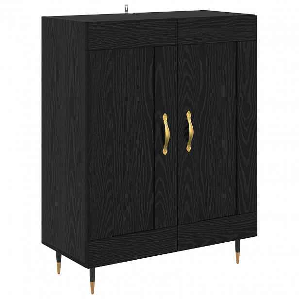 vidaXL Servírovací skříň Černý dub 69,5 x 34 x 90 cm Kompozitní dřevo