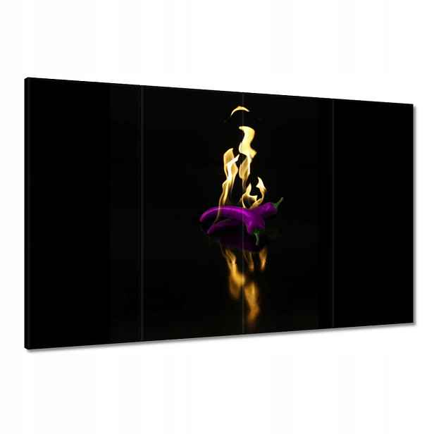 Obrazy 120x80 Fialová paprička Oheň