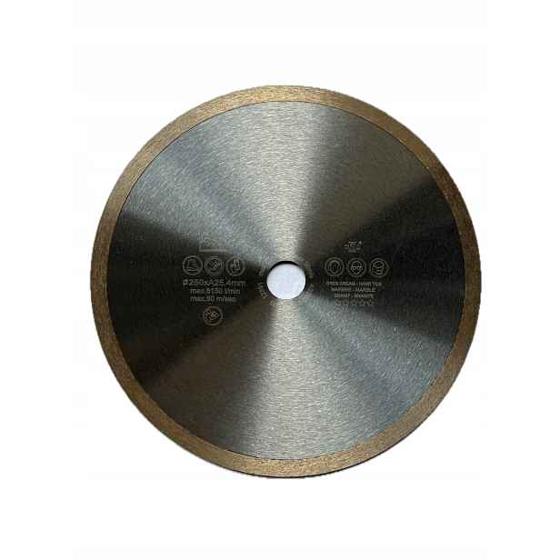 Diamantový kotouč na gres, keramiku Porcelanto 250xH10xT1,8x25,4