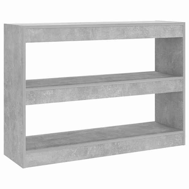 vidaXL Knihovna / dělicí stěna betonově šedá 100 x 30 x 72 cm