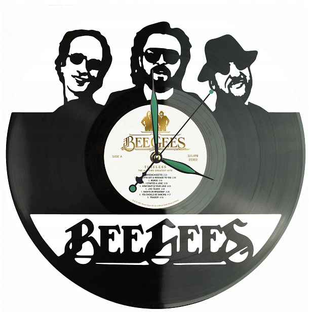Bee Gees Dárek Originální dekorace do domu Hodiny z vinylové desky