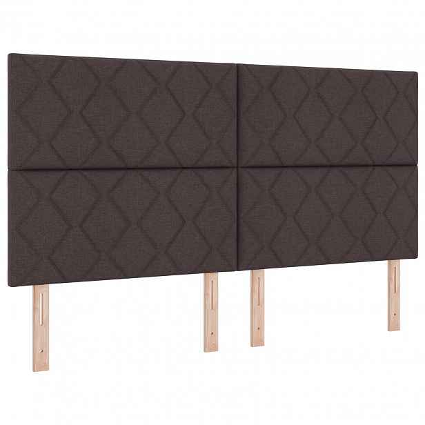 vidaXL LED hlavová deska Hnědá 180 cm textil