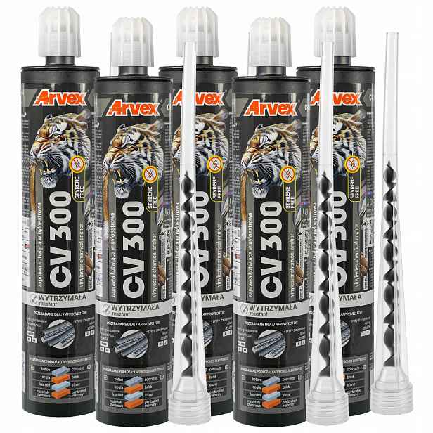 Chemická kotva Arvex CV 300 ml Vinylesterová míchačka kotva bez styrenu