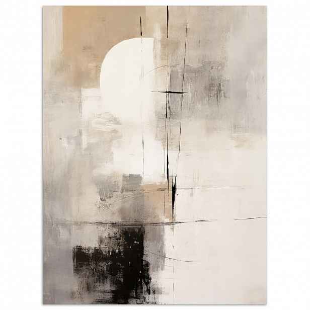 MuchoWow PLAKÁT Abstraktní - Umění - šedá 60x80 cm