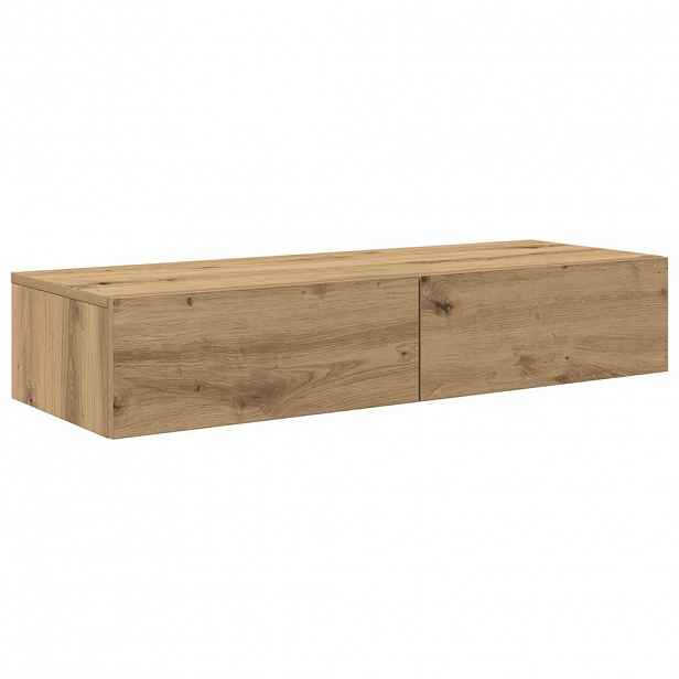 vidaXL Nástěnná police se zásuvkami dub artisan 100x36x19 cm kompozit