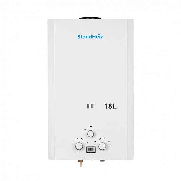 Ohřívač Vody Průtokový Plynový Bojler Lpg 18L Kamna 36KW StandHeiz