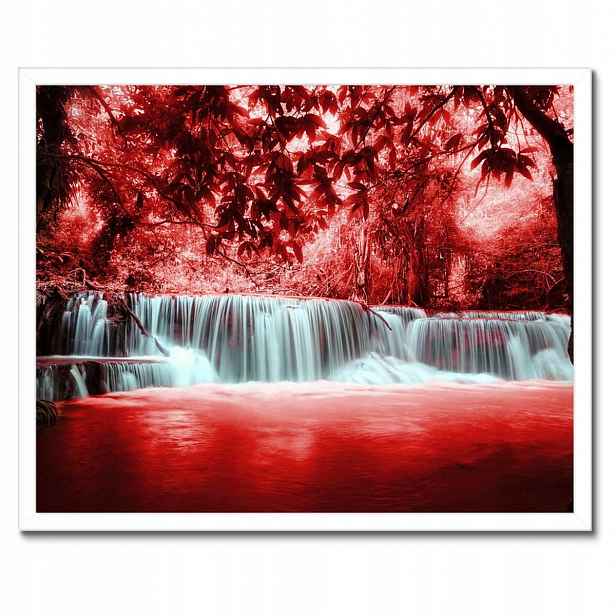 Plakáty v rámu 50x40 Červený vodopád Kaskáda