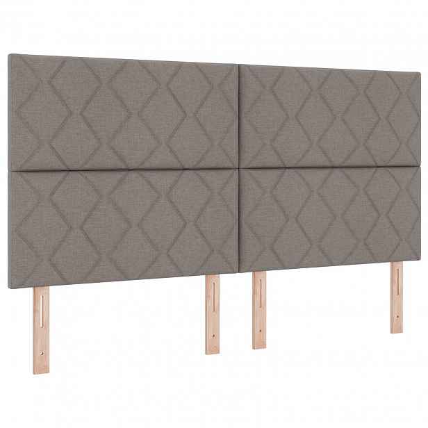 vidaXL LED hlavová deska Taupe textil