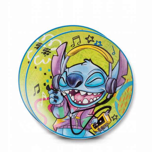 Disney Stitch Sada 2 dezertních talířů 19 cm zelená