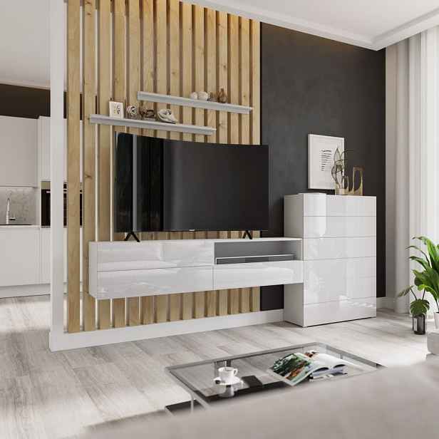 Elegantní obývací stěna BRADT 54 - bílá