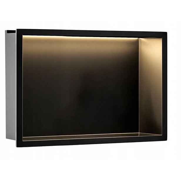 Led Výklopná Police 30x45x10 cm Black Rea