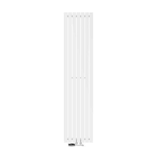 LuxeBath KOUPELNOVÝ radiátor Stella 370 × 1600 mm, bílý, s ventilem, rohové provedení