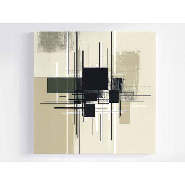 Obraz Na Plátně Canvas Abstrakce Bauhaus Mid-century Modern Linka 50x50