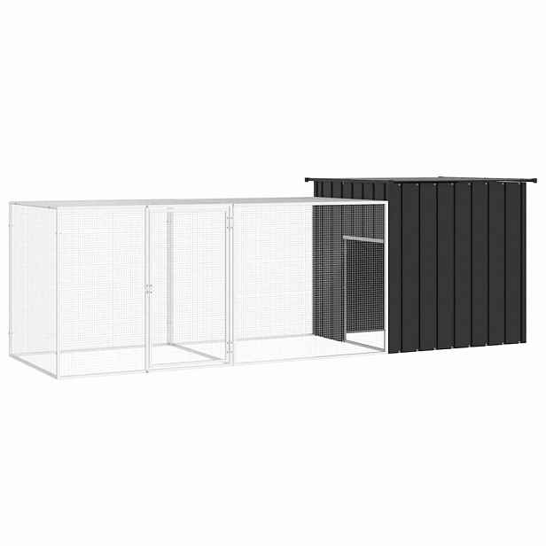 vidaXL Klec pro kuřata antracitová 300 x 91 x 100 cm pozinkovaná ocel