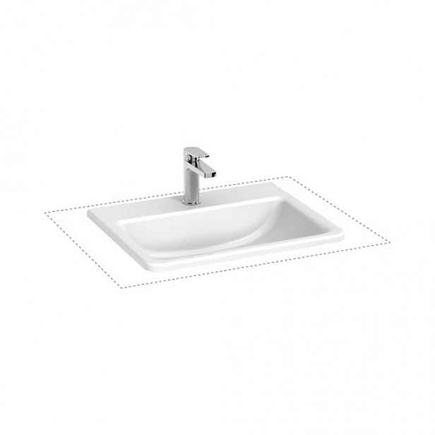 Zápustné umyvadlo Jika Cubito 56x44 cm otvor pro baterii uprostřed H8189630001301