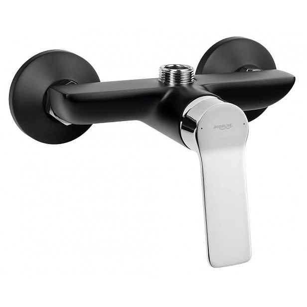 AQUALINE - SINTRA nástěnná baterie 3/4", bez ramínka, černá mat/chrom SX013