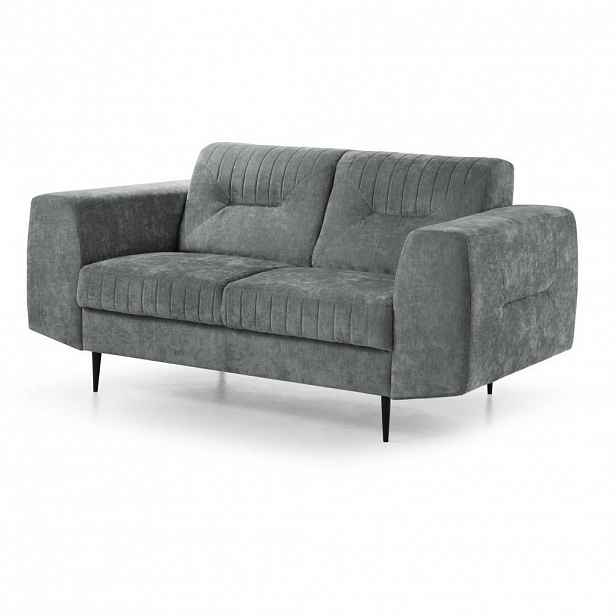 Beautysofa POHOVKA Venezia 2místná s kovovými nohami, tmavě šedá, 233 cm