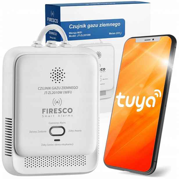 Detektor Plynu Firesco JT-ZL2010W S Wifi Aplikací Tuya Smart Home