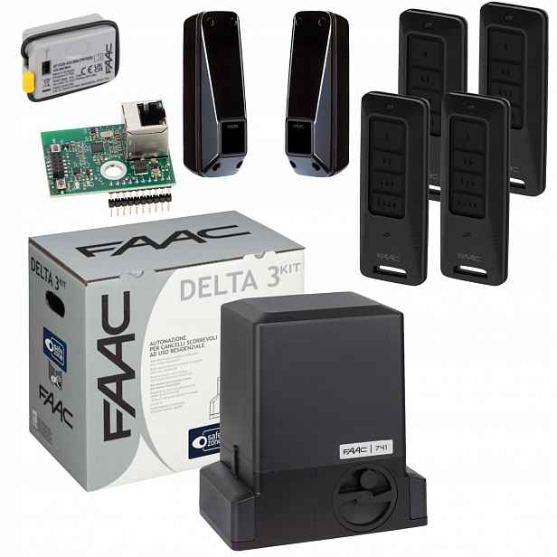 Faac DELTA3+ Smart WiFi Xwbl+ Pilot XT4 Fds 4ks pohon posuvné brány