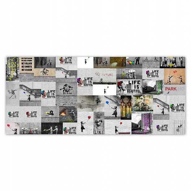 Fototapety flizelina 211x91 Mix Banksy