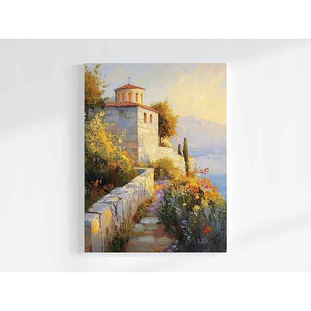 Plakát Krajina Jižní Moře Kostel Kaple Květiny 75x100
