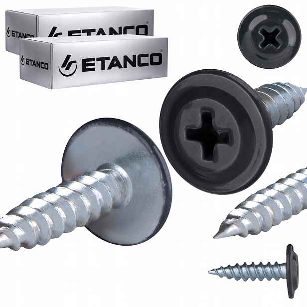 Podložkové vruty do dřeva 4,2 x 16 mm Ral 7016 500 ks Etanco Gm-s