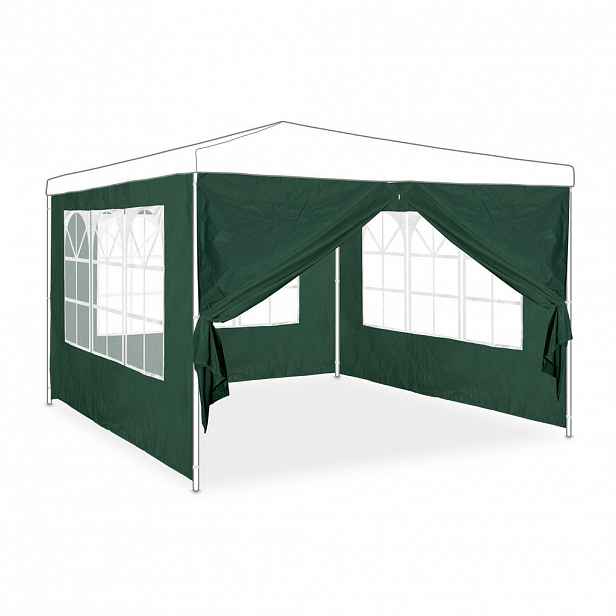 Relaxdays BOČNICE Zelená 4dílná-sada pro altán 2x3 m