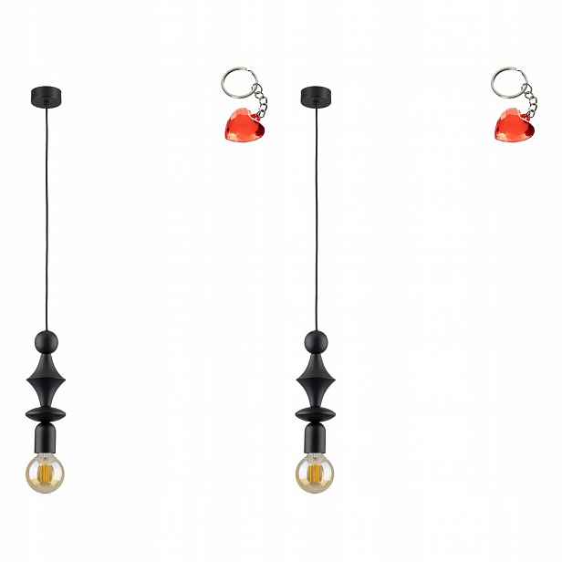 Tk Lighting Sada 2x Závěsná lampa Tower Black 10871