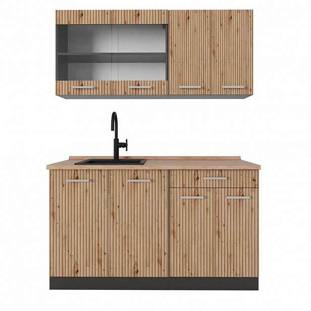 Vicco JEDNOTKOVÁ KUCHYNĚ R-Line Řemeslný dub 140 cm , PD Dub