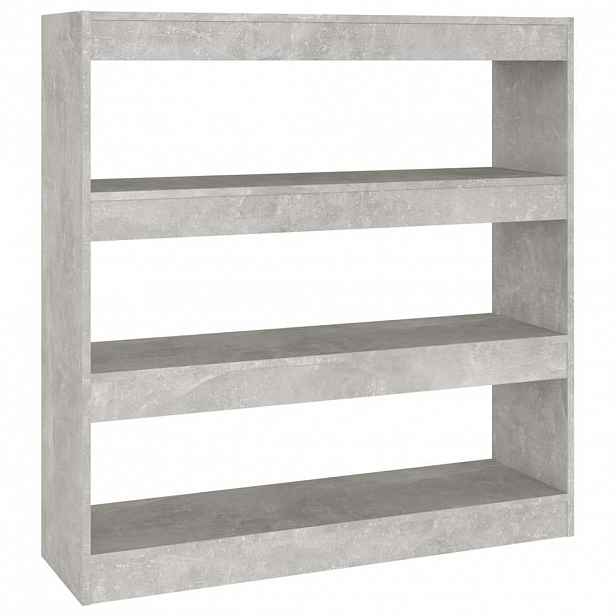 vidaXL Knihovna / dělicí stěna betonově šedá 100 x 30 x 103 cm