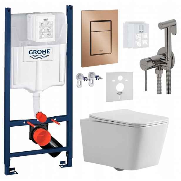 Wc Set Stelaz Grohe Wc Mísa Tornado Tlačítko baterie grafit