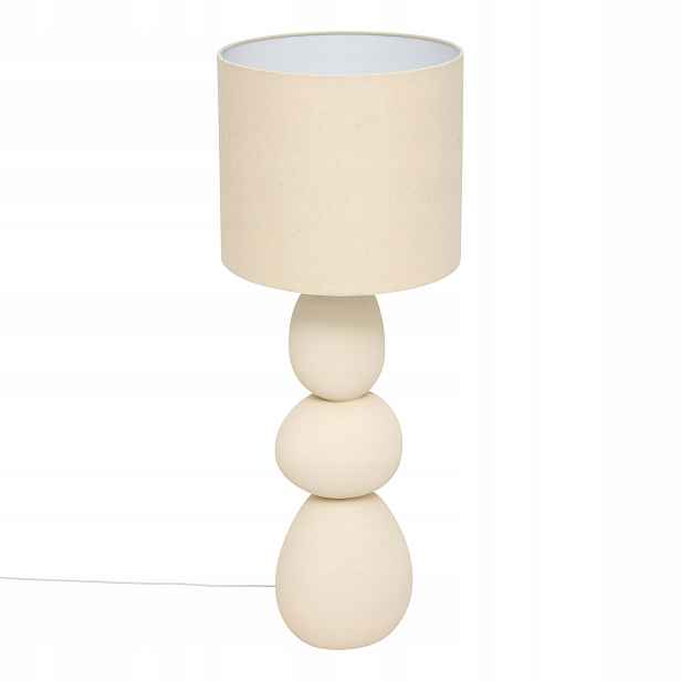 Keramická Podlahová Lampa Béžová 100 CM E27 Stojací Lampa Do Obývacího Pokoje