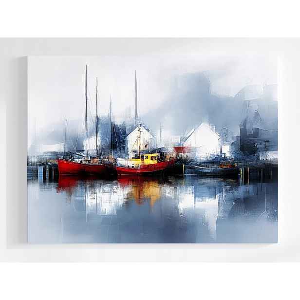 Plakát Voda Moře Oceán Přístav Lodě Kutry 100x75