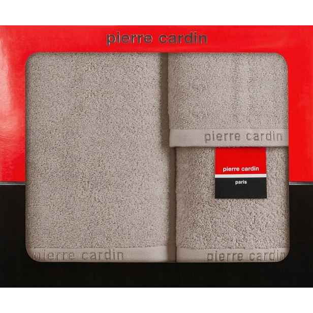 Sada ručníků v krabičce Evi 3dílná béžová 430 g/m2 Pierre Cardin