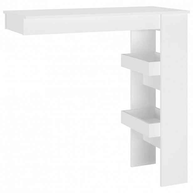 vidaXL Nástěnný barový stolek bílý 102x45x103,5 cm kompozitní dřevo