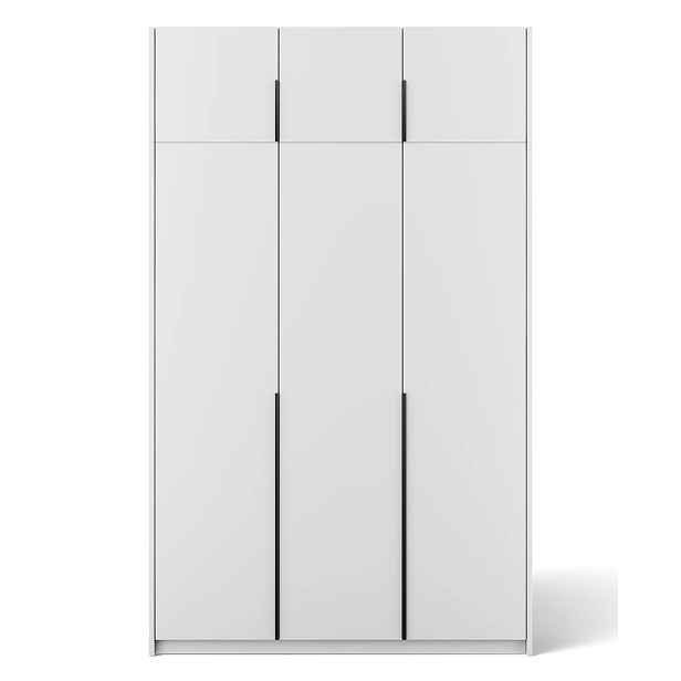 ADRK Šatní skříň s nástavcem Begma 150 cm bílá