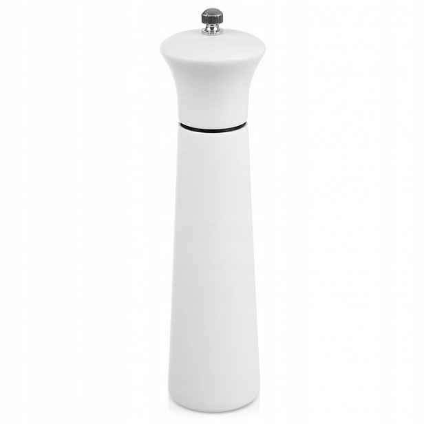 Dřevěný mlýnek na pepř a sůl, bílý, 21,5 cm