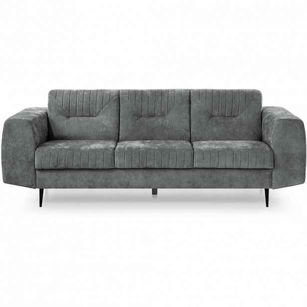 Beautysofa POHOVKA Venezia 3místná s kovovými nohami, tmavě šedá, 233 cm