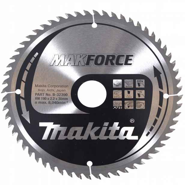 Makita B-32390 Kotouč Na Dřevo 190x30mm 60Z