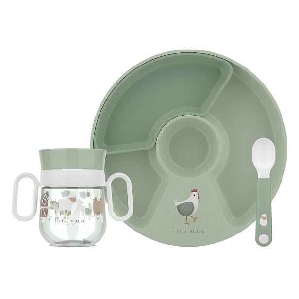 Plastová dětská jídelní sada 3 ks Little Farm by Little Dutch – Mepal