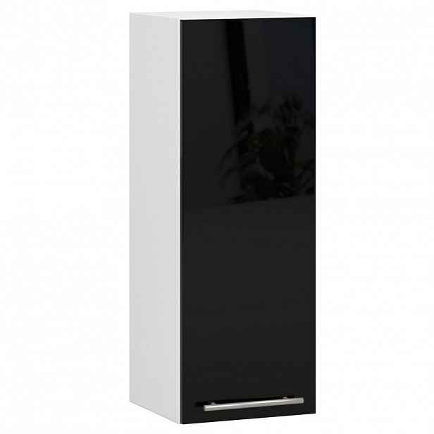 RAUMHIRSCH FURNITURE ZÁVĚSNÁ SKŘÍŇ Bílá, Černá lesklá 72/30/30