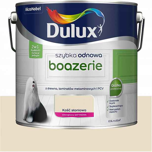 Dulux barva na obložení dřeva Rychlá obnova Obložení Slonová Kost 2,5L